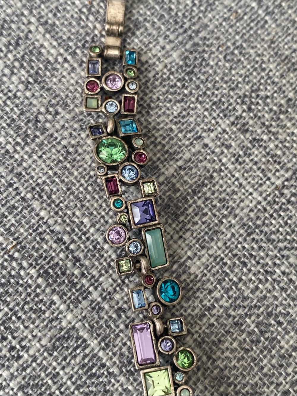 Multicolor Crystal Link Bracelet for Women - Picture 6 of 9